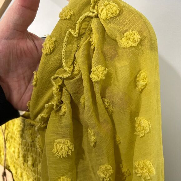 Listicle Golden Yellow Mustard Color Babydoll Dress S NWT - Picture 4 of 8